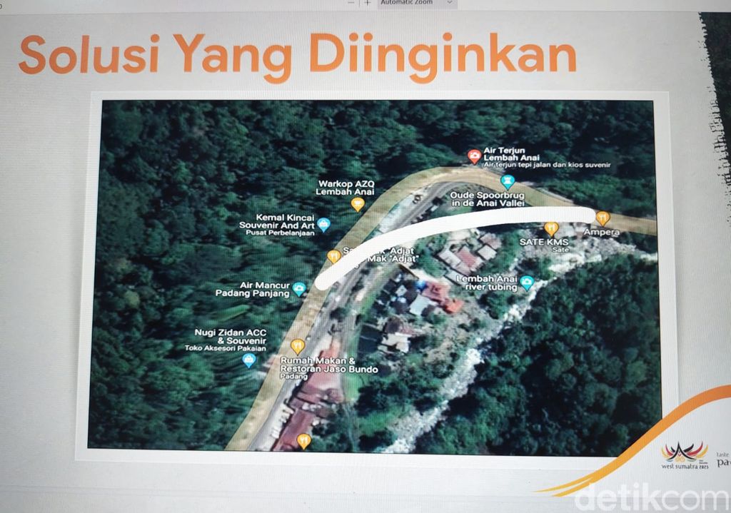 Rencana rekonstruksi kawasan Lembah Anai