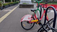 Sepeda Sewa Gowes di Dukuh Atas Tersisa Satu/Foto: Almadinah Putri Brilian/detikcom