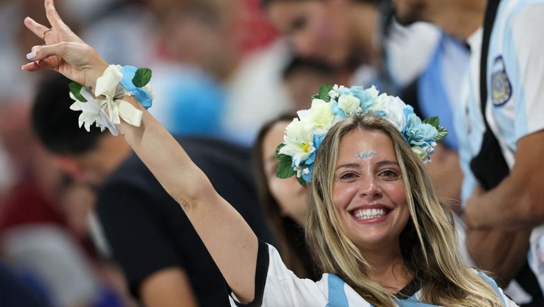 DOHA, QATAR - NOVEMBER 30: Fans are seen during the FIFA World Cup Qatar 2022 Group C match between Poland and Argentina at Stadium 974 on November 30, 2022 in Doha, Qatar. (Photo by Ian MacNicol/Getty Images)