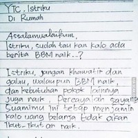 Setelah membaca balasan surat dari suami ini dijamin jadi semakin pengin nangis. Bisa-bisa sih ini jadi lebih galau dibanding diputusin pacar. Foto: 1cak.com