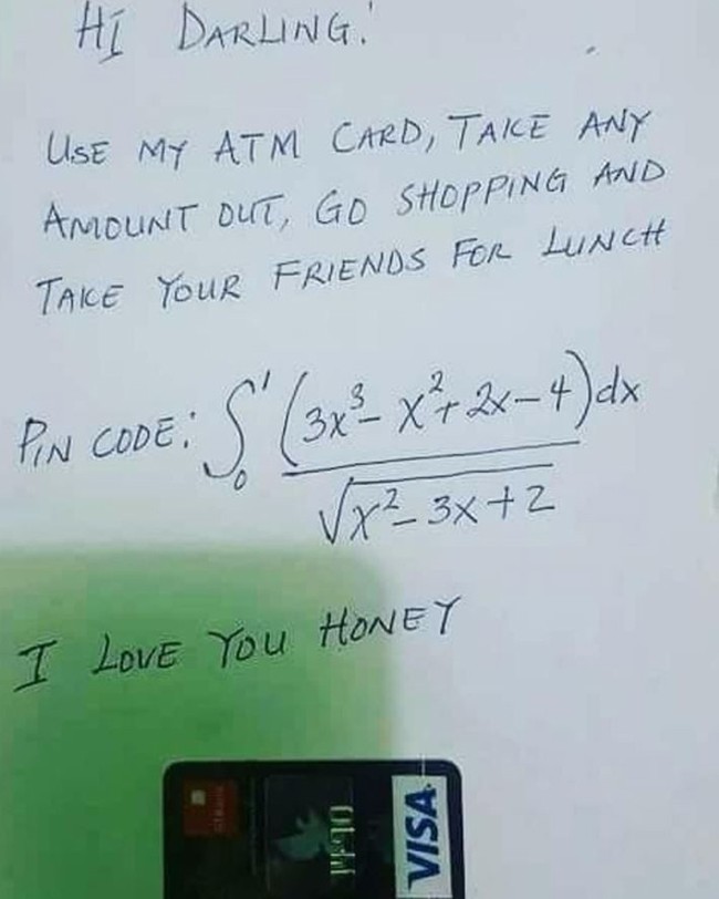 Sebenarnya ini niat apa enggak sih kasih ATM-nya. Kalau pin ATM-nya disuruh mikir keras gini dulu bisa-bisa jadi gagal deh belanjanya. Foto: Instagram.com/wkwkland_real