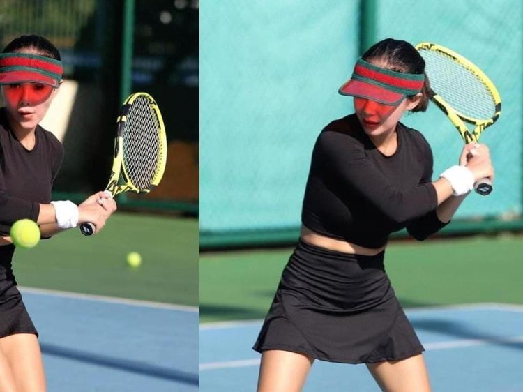 6 Potret Yuni Shara Main Tenis, Tubuh Ramping Bak ABG Bikin Salfok