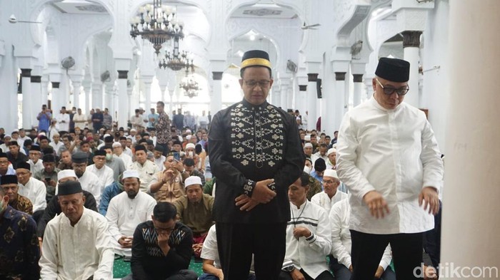 Anies Baswedan di Masjid Baiturrahman Aceh (Agus Setyadi/detikSumut)