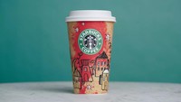 Empat tahun berlalu, desain gelas Starbucks semakin cantik. Diberikan hiasan ilustrasi pedesaan, dan pertama kalinya menggunakan campuran warna kuning. Foto: dok. Starbucks