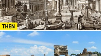 Forum Romawi terletak di Roma tengah. Ia juga dikenal dengan nama Latinnya Forum Romanum. Tempat ini dianggap sebagai alun-alun yang dikelilingi oleh beberapa reruntuhan bangunan pemerintahan kuno. Selama berabad-abad alun-alun ini menjadi pusat kehidupan sehari-hari di Roma. Ada juga banyak bangunan terkenal dan penting yang terletak di sebelah Forum. Tempat menakjubkan ini mengalami kerugian terbesar selama Renaisans ketika Paus Paulus III menghancurkan dan mengeksploitasi monumen untuk bahan membangun Basilika Santo Petrus yang baru. Foto: Brightside