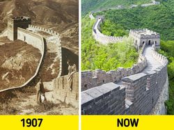 Foto Perbedaan Tempat Bersejarah Dulu dan Sekarang, Ada Borobudur!