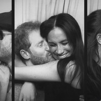 Meghan Markle dan Pangeran juga memperlihatkan kemesraannya dengan potret bergaya photo-box. (Foto: Netflix via AP)