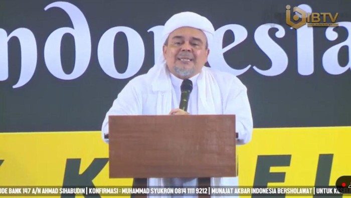 Habib Rizieq di acara Reuni 212