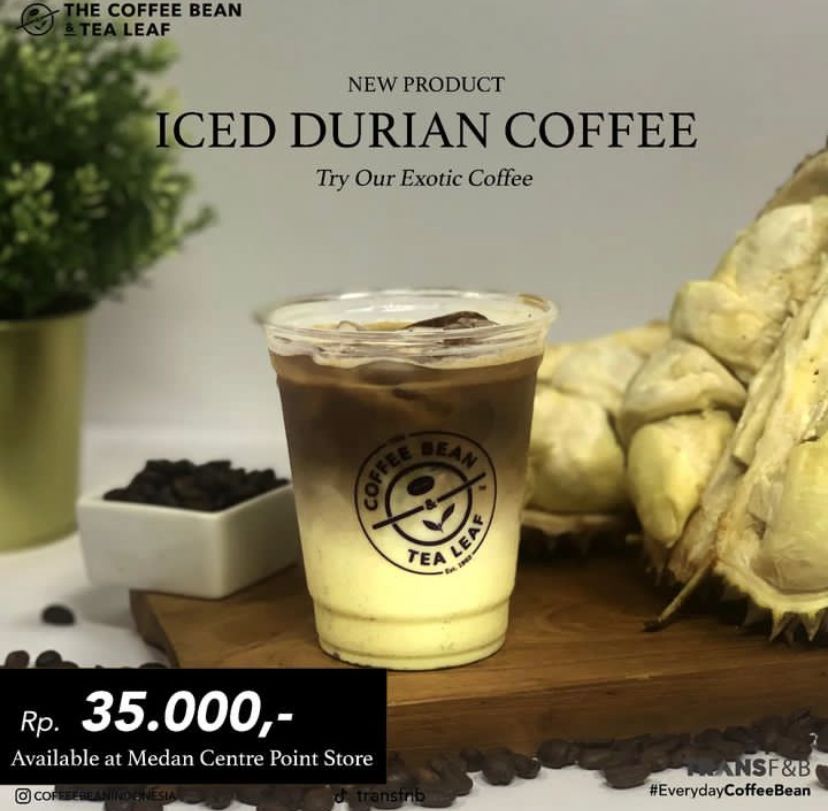 Es kopi durian, menu andalan di The Coffee Bean & The Leaf. (Foto: Istimewa)