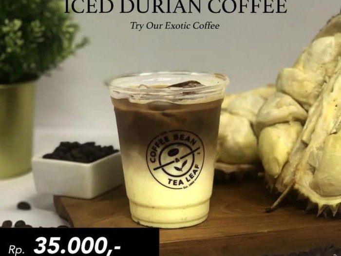 Es kopi durian, menu andalan di The Coffee Bean & The Leaf. (Foto: Istimewa)