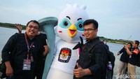 Peluncuran maskot Pemilu 2024 dilakukan di Ancol, Jakarta Utara. Foto: Rifkianto Nugroho