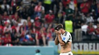 Jerman kalah selisih gol dari Spanyol di fase grup yang berada di posisi kedua mendampingi Jepang dari fase grup (Foto: Serhat Cagdas/Anadolu Agency via Getty Images)
