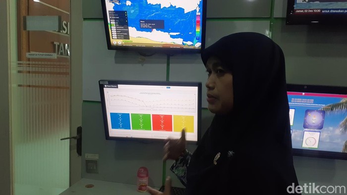 Kepala Stasiun Meteorologi Maritim Tanjung Emas, BMKG Semarang, Retno Widyaningsih. Foto diambil Jumat (2/12/2022).