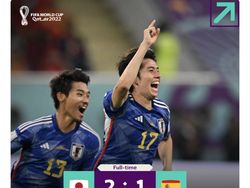 Aksi Heroik Jepang Libas Spanyol dan Juara Grup