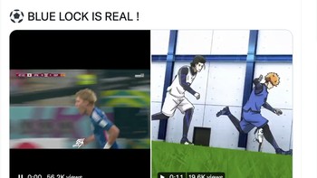 Mungkin program Blue Lock, kisah fiksi yang menempa striker Jepang agar jagoan, memang benar-benar nyata. Foto: Twitter