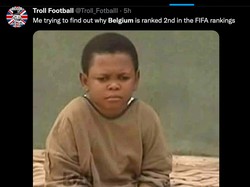 Belgia sendiri punya peringkat dua FIFA, tapi kok jelek ya di Piala Dunia 2022? (Foto: Twitter @Troll_Football)