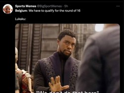 Romelu Lukaku paling banyak buang-buang peluang di laga Kroasia vs Belgia. Mungkin dia memang tak ingin negaranya lolos ke babak 16 besar Piala Dunia 2022. (Foto: Twitter @SportMemes)