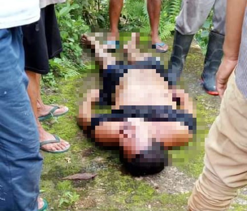 Mendiang IMAA yang tewas di selokan saat berhasil dievakuasi oleh warga ke tempat yang datar (istimewa)