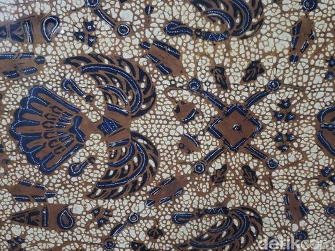 Motif batik Sidomukti Jogja koleksi Museum Batik Yogyakarta. Foto diambil Jum'at, (2/12/2022).