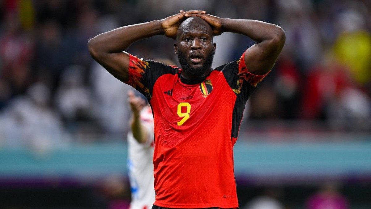 Romelu Lukaku mengalami malam yang pahit di Qatar. (Foto: Getty Images)