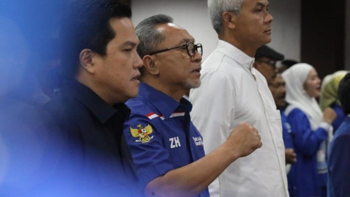 Zulkifli Hasan, Erick Thohir dan Ganjar Pranowo bertemu di Semarang, Jumat (2/12/2022).