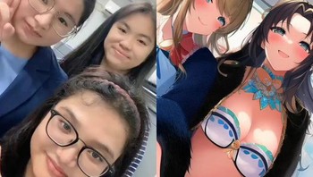 Lagi, muka berkamata malah jadi anggota tubuh wanita. Foto: Twitter