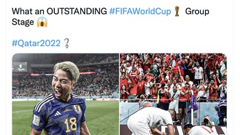 Tim yang awalnya tak diperhitungkan seperti Korea dan Jepang berhasil bikin kejutan di Piala Dunia kali ini. Foto: Twitter