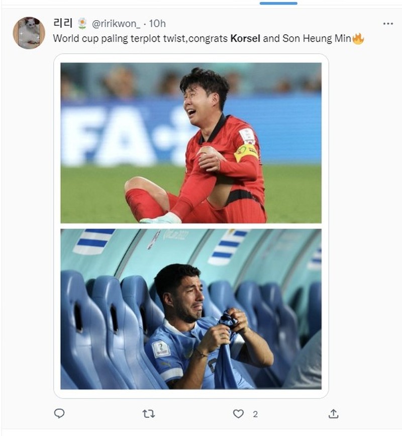 Meme Korsel dan Uruguay Banjir Air Mata