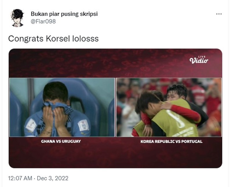 Meme Korsel dan Uruguay Banjir Air Mata
