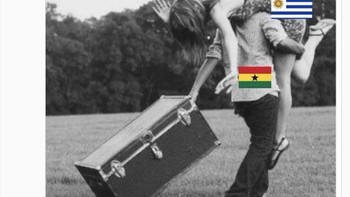 Uruguay balik bareng Ghana. Foto: Twitter