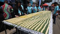 Sebanyak 2.022 gethuk singkong dibuat dan disajikan di atas meja. Tak disangka, Pembuatan serta penyajian gethuk ini berhasil meraih penghargaan.