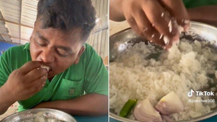 Pria hemat makan nasi dan garam demi beli rumah