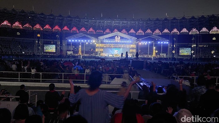 Suasana perayaan Natal Gereja Tiberias Indonesia, 3 Desember 2022. (Rumondang Naibaho/detikcom)