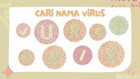 Di antara banyak huruf, ada satu nama virus tersembunyi. Coba tebak yang mana? Foto: Fadilla Namira/detikHealth
