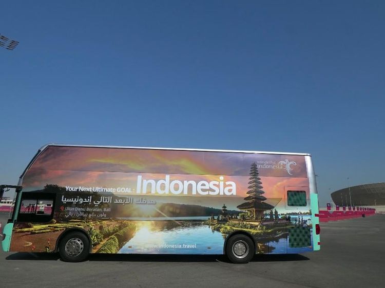 Foto: Iklan Pariwisata Indonesia Meriahkan Piala Dunia 2022 di Qatar