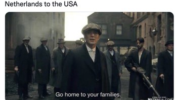 Belanda meminta pemain Amerika pulang ke keluarga masing-masing. Foto: Twitter