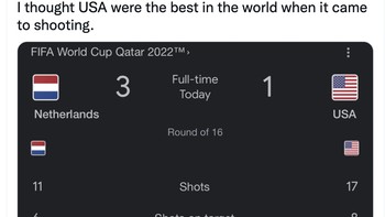 Amerika mungkin jago menembak, tapi tidak di sepakbola. Foto: Twitter