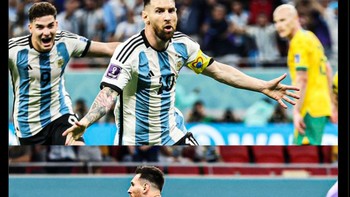 Netizen pun beramai-ramai menyebut Messi sebagai pemain terbaik sepanjang masa alias GOAT.Foto: Screenshot/Twitter