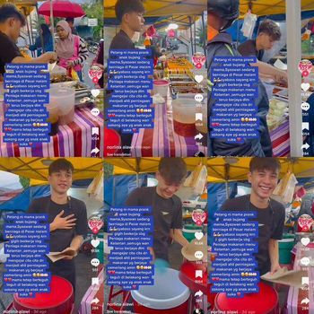 Pria bernama Syazwan berjualan di pasar malam viral di media sosial.