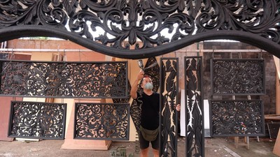 Penampakan Ornamen Gebyok di Pernikahan Kaesang dan Erina