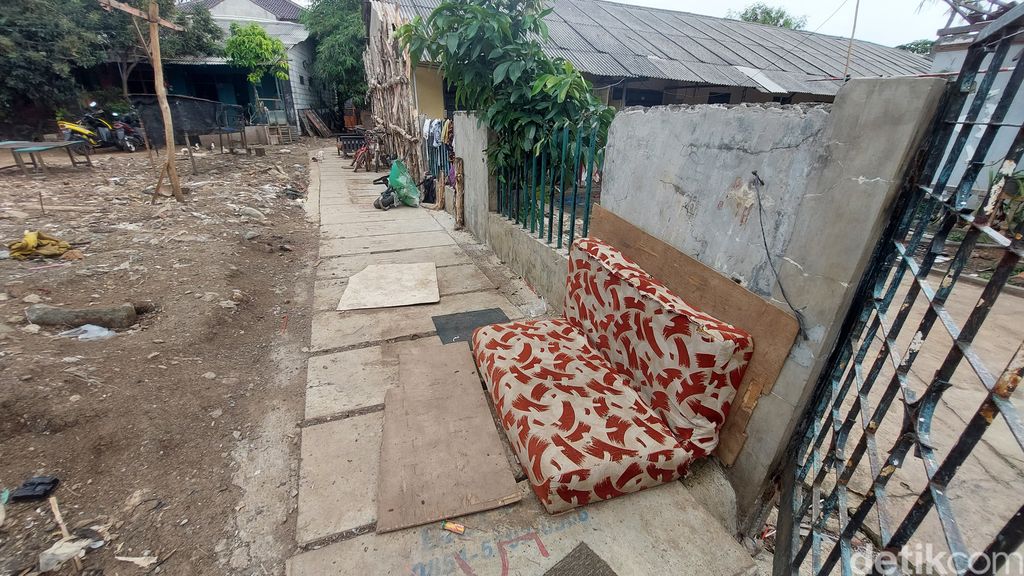 Got antibanjir di Pondok Bambu, Duren Sawit, Jakarta Timur, selesai dibangun. Kondisi 5 Desember 2022. (Rumondang Naibaho/detikcom)