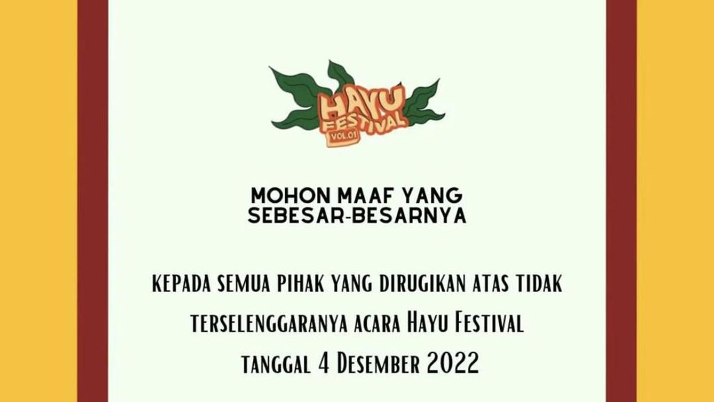 Geger Hayu Festival Hari Kedua di Sukabumi Dibatalkan Mendadak
