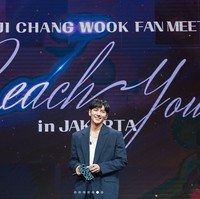 Dia membuat penggemar riuh setelah menyapa dalam Bahasa Indonesia. “Halo. Apa kabar? Ini Ji Chang Wook. Terima kasih.” Foto: dok. Instagram @jichangwook