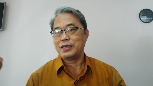 Ketua PB PDGI, drg. Usman Sumantri, MSc, saat menghadiri acara Perayaan Bulan Kesehatan Gigi Nasional (BKGN) yang diselenggarakan di RS Universitas Udayana, Jimbaran, Badung, Senin (5/12/2022).