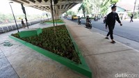 Saat ini kolong tol terlihat rapi karena jalur pedestrian sudah direvitalisasi.