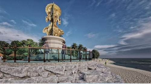 Konsep dan desain penataan pantai di Canggu, Badung, Bali.