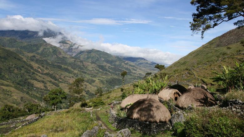Lembah Baliem di Cartensz Pyramid Lembah Baliem di Cartensz Pyramid