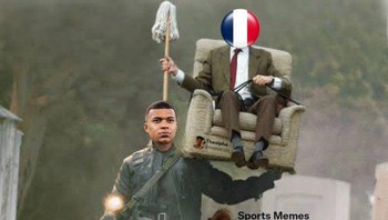 Meme Mbappe jadi Terminator. Mbappe jadi andalan Prancis di Piala Dunia 2022. Foto: (Twitter)
