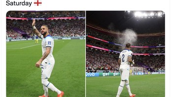 Kyle Walker pun gembira. Permainan yang bagus dari semuanya, tulisnya di Twitter. Foto: Twitter