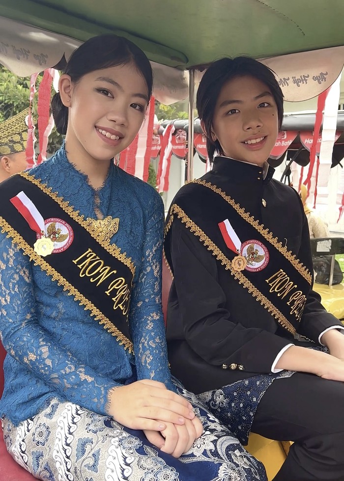 Mischka dan Devon di Kirab Pancasila, 4 Desember 2022.